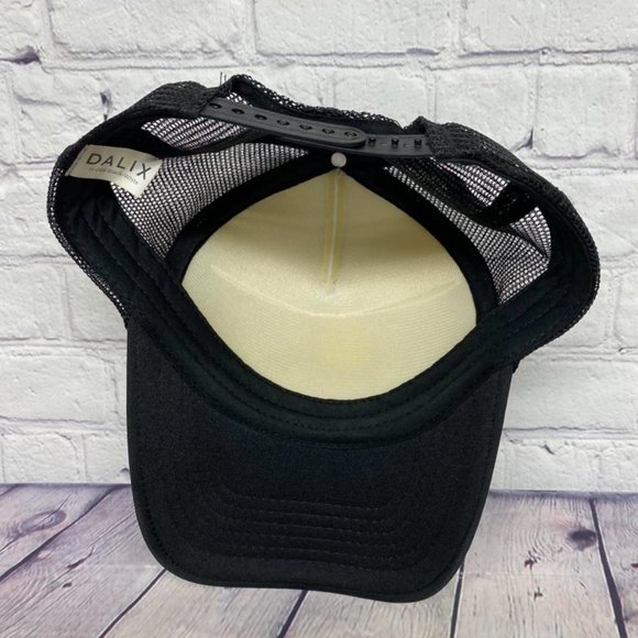 Dawson City Golf Course Trucker Hat Rope Cap Adjustable Snapback White Black - Picture 3 of 4